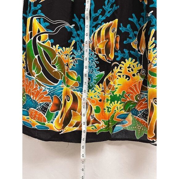 Women's High-rise wrap Lightweight Summer Maxi Skirt Black Size 16 100% Rayon - Picture 5 of 10